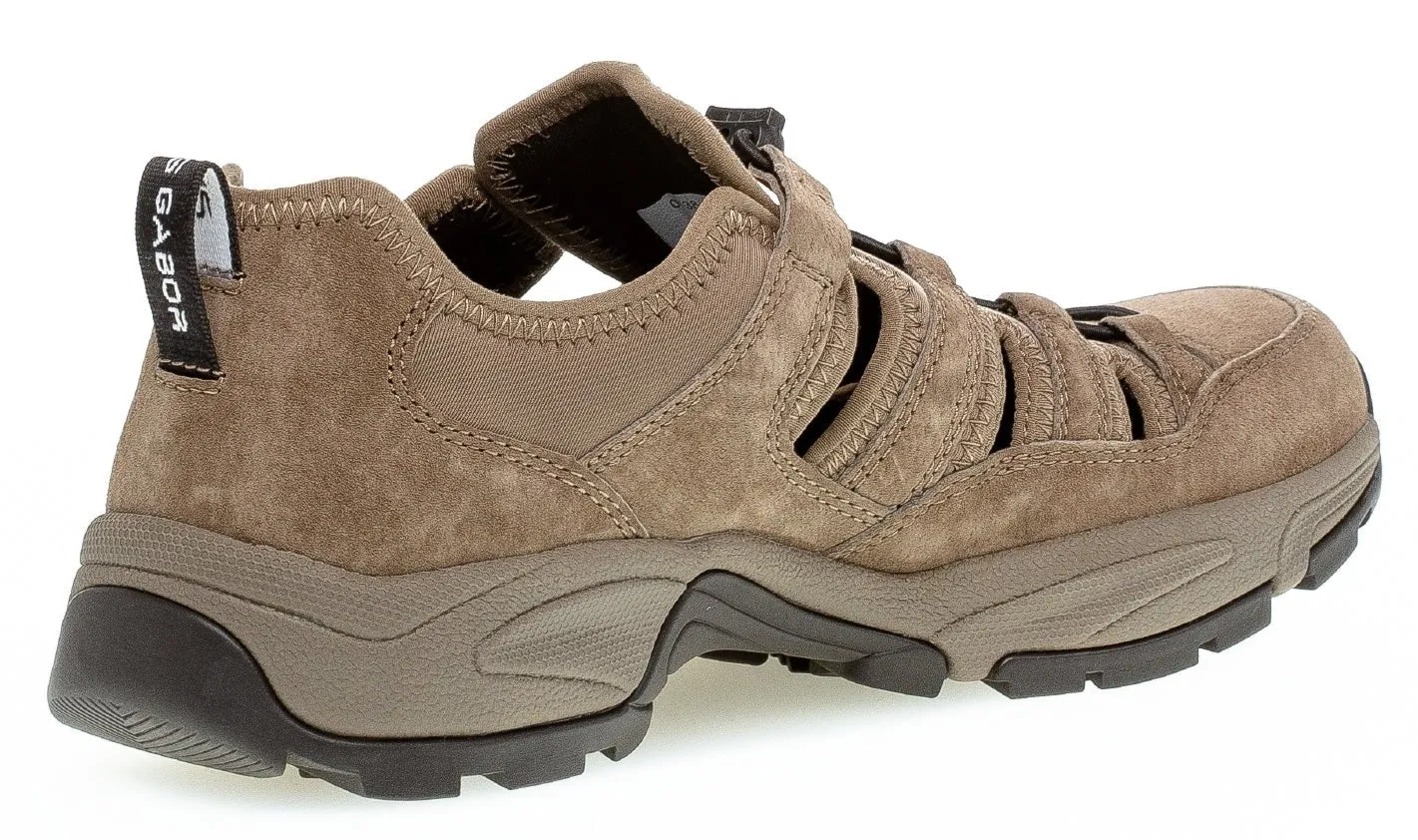 '0138.13.02' men's walking semi closed sandal - brown