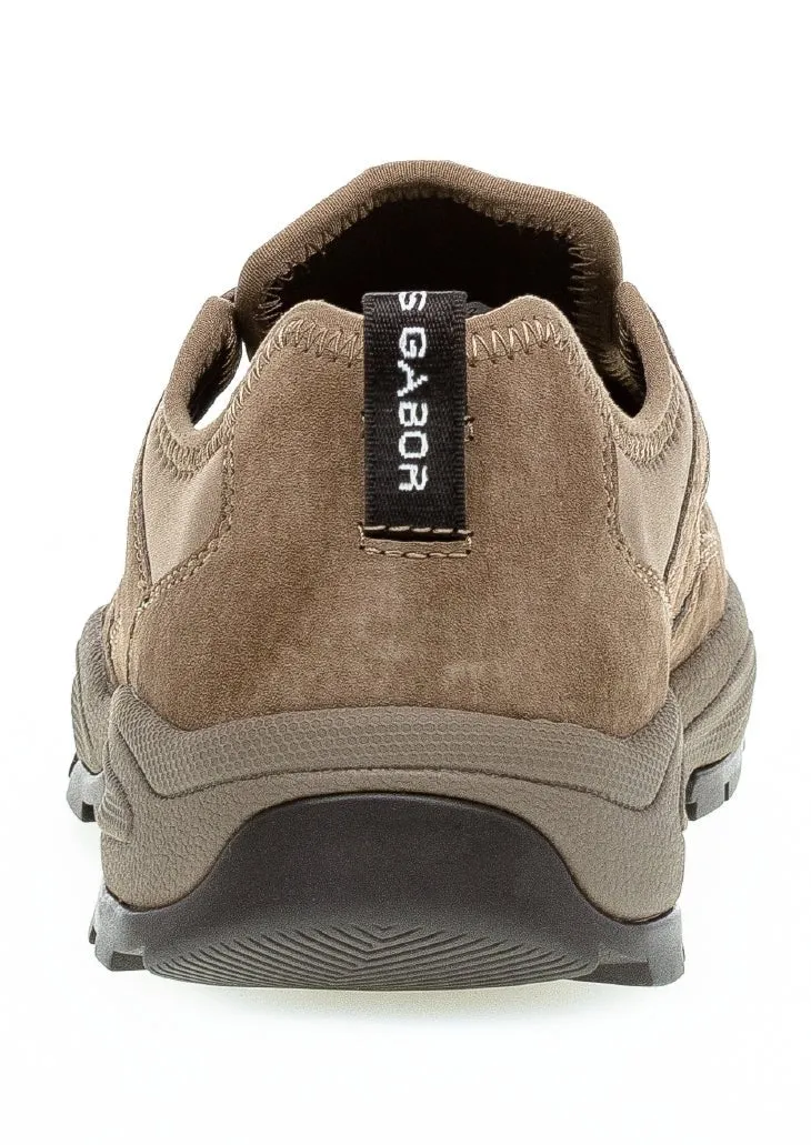 '0138.13.02' men's walking semi closed sandal - brown