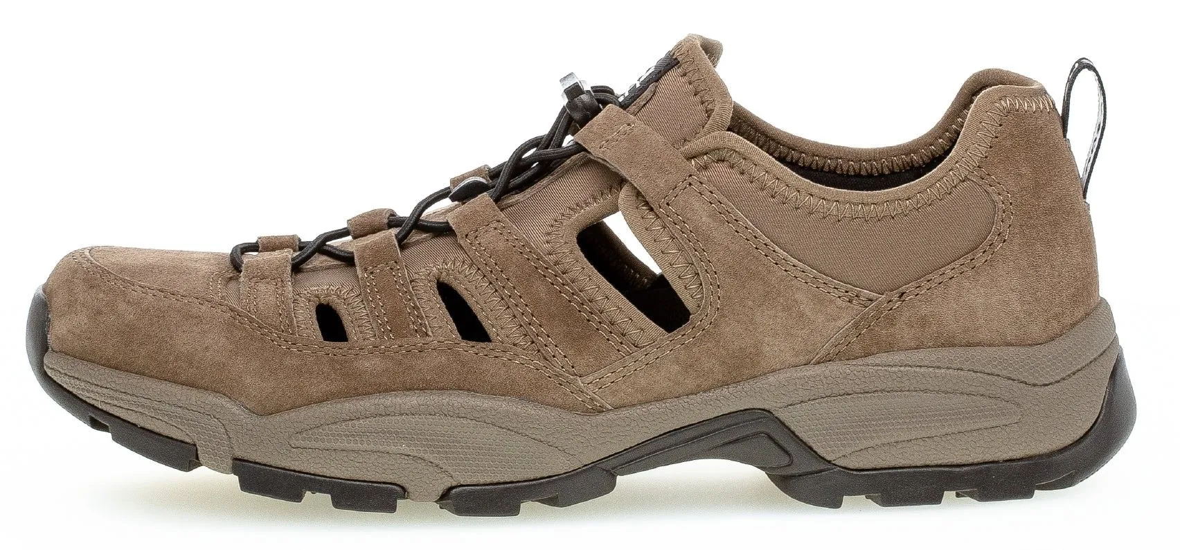 '0138.13.02' men's walking semi closed sandal - brown