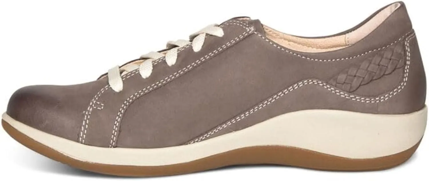 Aetrex Women's Dana Orthopedic Lace Up Oxford Leather Shoes - Lightweight Casual Comfort Arch Support Sneakers