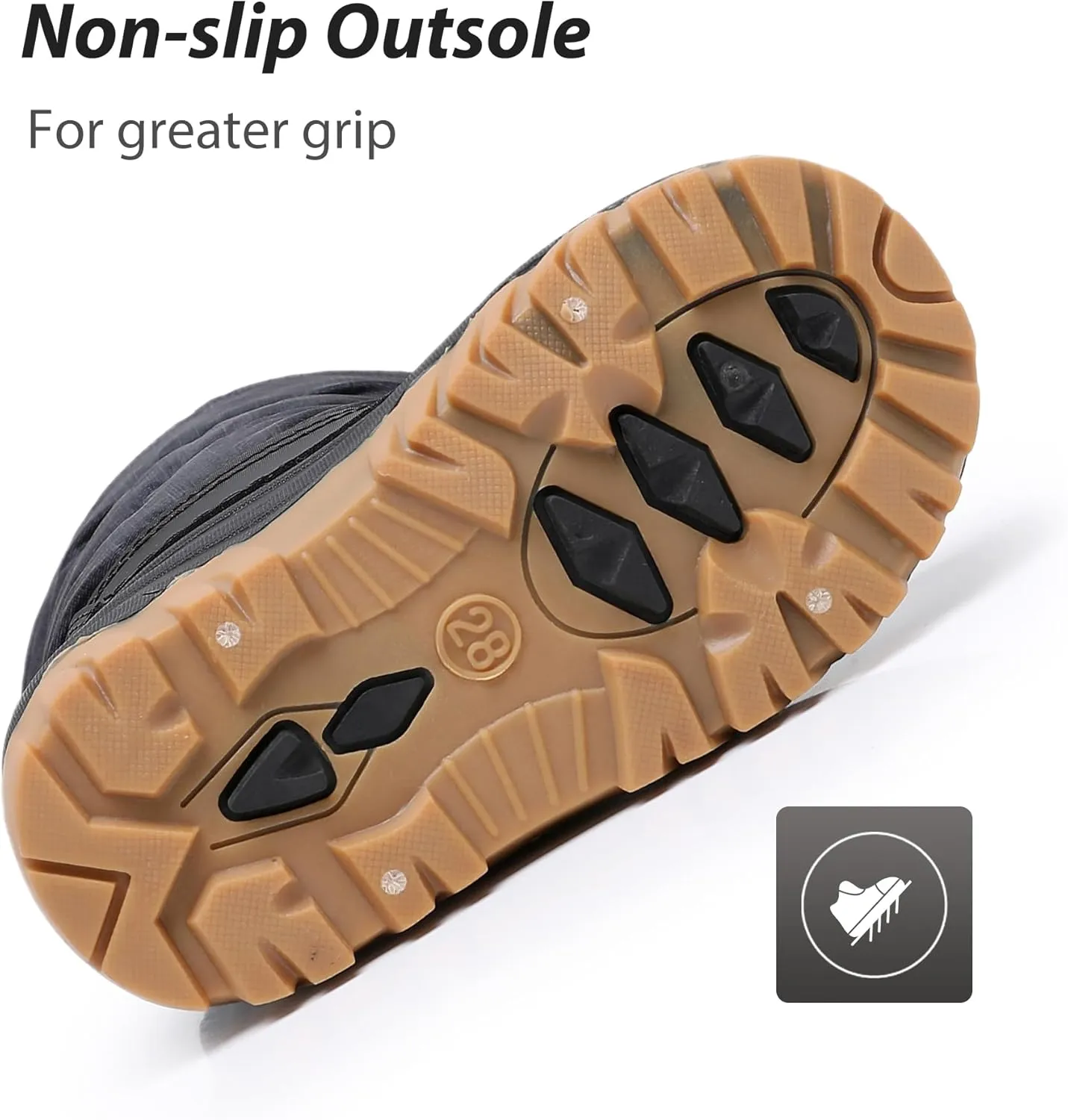 Ahannie Kids Boys Girls Winter Snow Boots Waterproof Anti-Slip Warm Outdoor Shoes (Toddler/Little Kid)