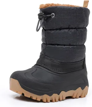 Ahannie Kids Boys Girls Winter Snow Boots Waterproof Anti-Slip Warm Outdoor Shoes (Toddler/Little Kid)