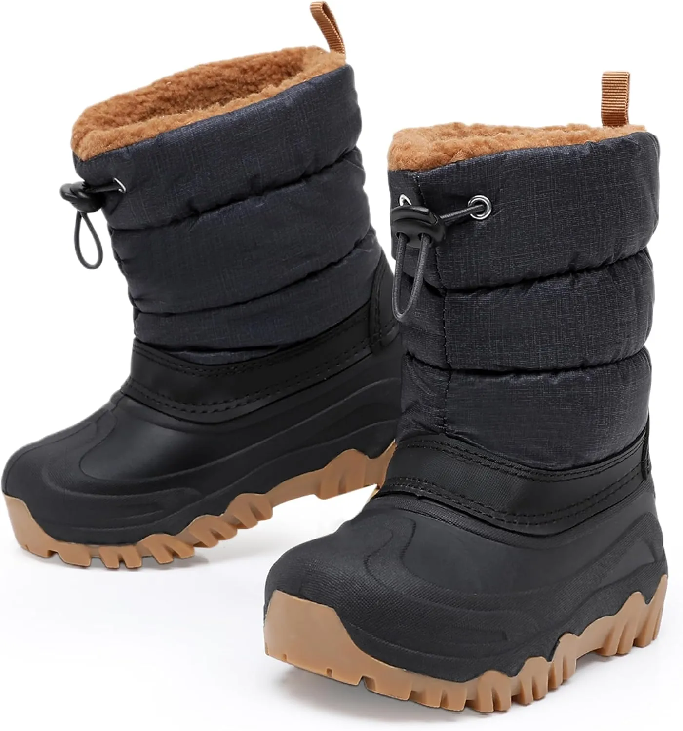 Ahannie Kids Boys Girls Winter Snow Boots Waterproof Anti-Slip Warm Outdoor Shoes (Toddler/Little Kid)