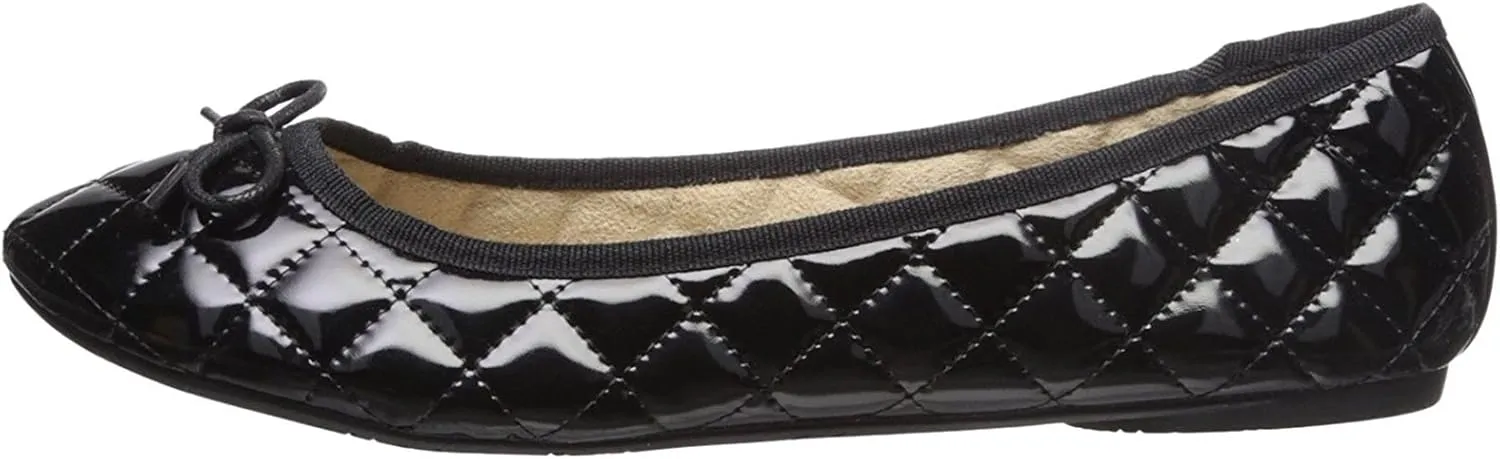 Alpine Swiss Women’s Aster Ballet Flats | Patent Leather Slip-On Shoes | Quilted Pillow Stitch | Rounded Toe | Everyday Comfortable Fashion Footwear