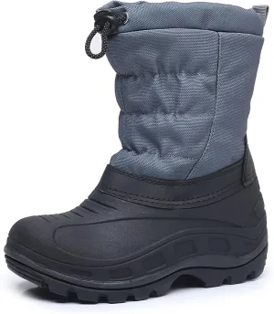 Apakowa Boys Girls Snow Boots Outdoor Slip Resistant Insulated Waterproof Winter Snow Boots (Toddler/Little Kid/Big Kid)