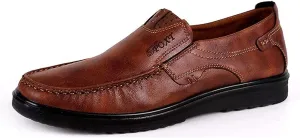 Asifn Men Casual Driving Shoes Leather Penny Loafers Slip Ons Outdoor Boat Walking Comfortable Walking Flats Breathable