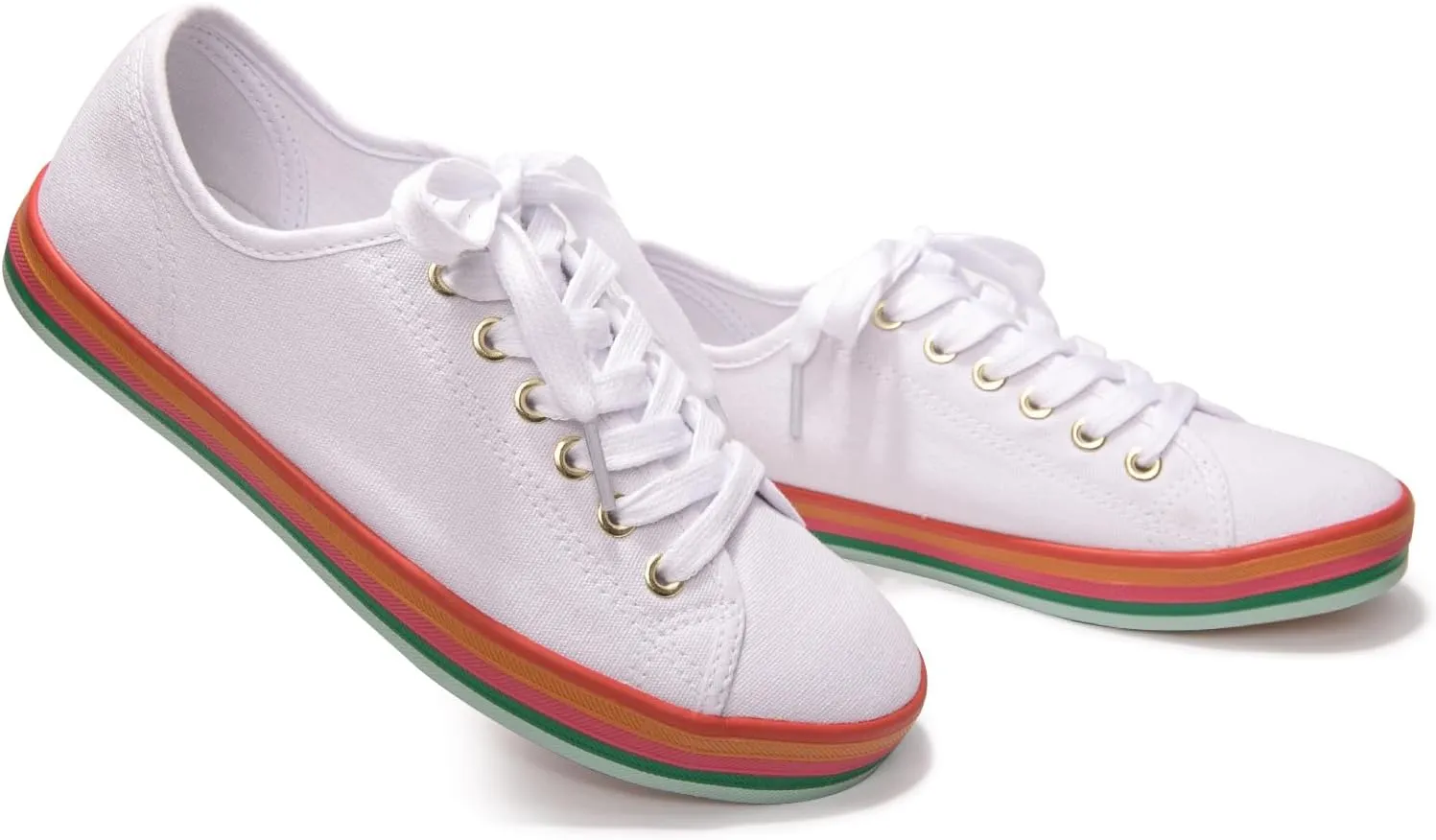 BENEKER Women's Low Top Canvas Shoes Lace up Fashion Sneakers Casual Comfort Walking Shoes