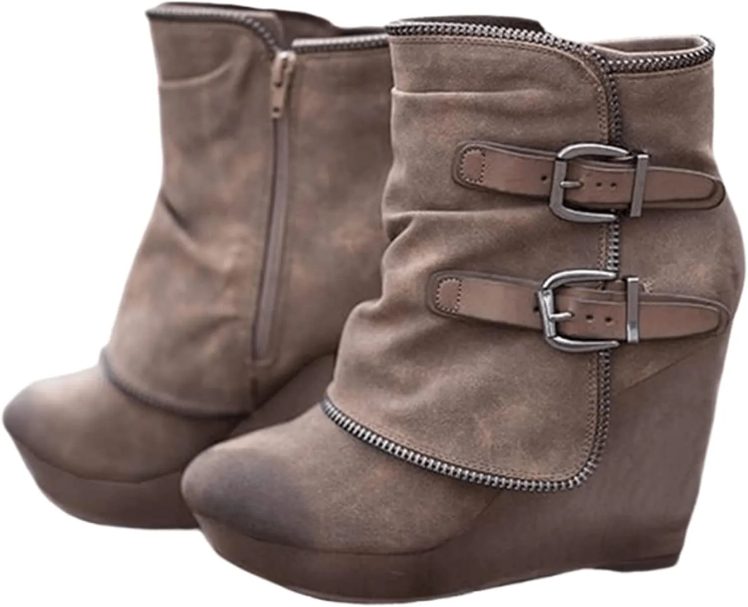 Boots For Women Ankle Booties Flat Heel Western Shoes Ladies Casual Dressy Comfortable Fashion Retro Short Booties