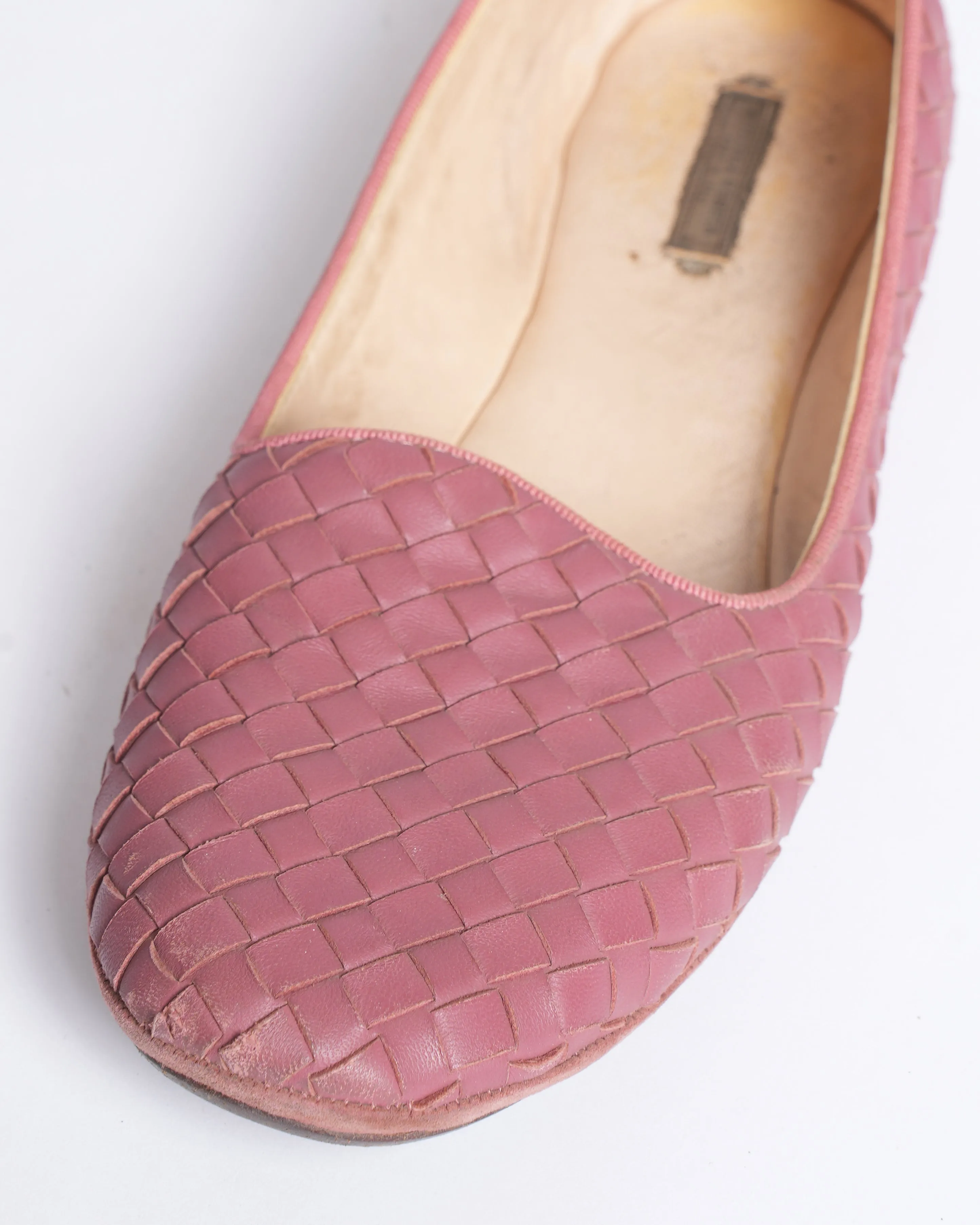 Bottega Veneta Patent Leather Napa Woven Women's Loafers