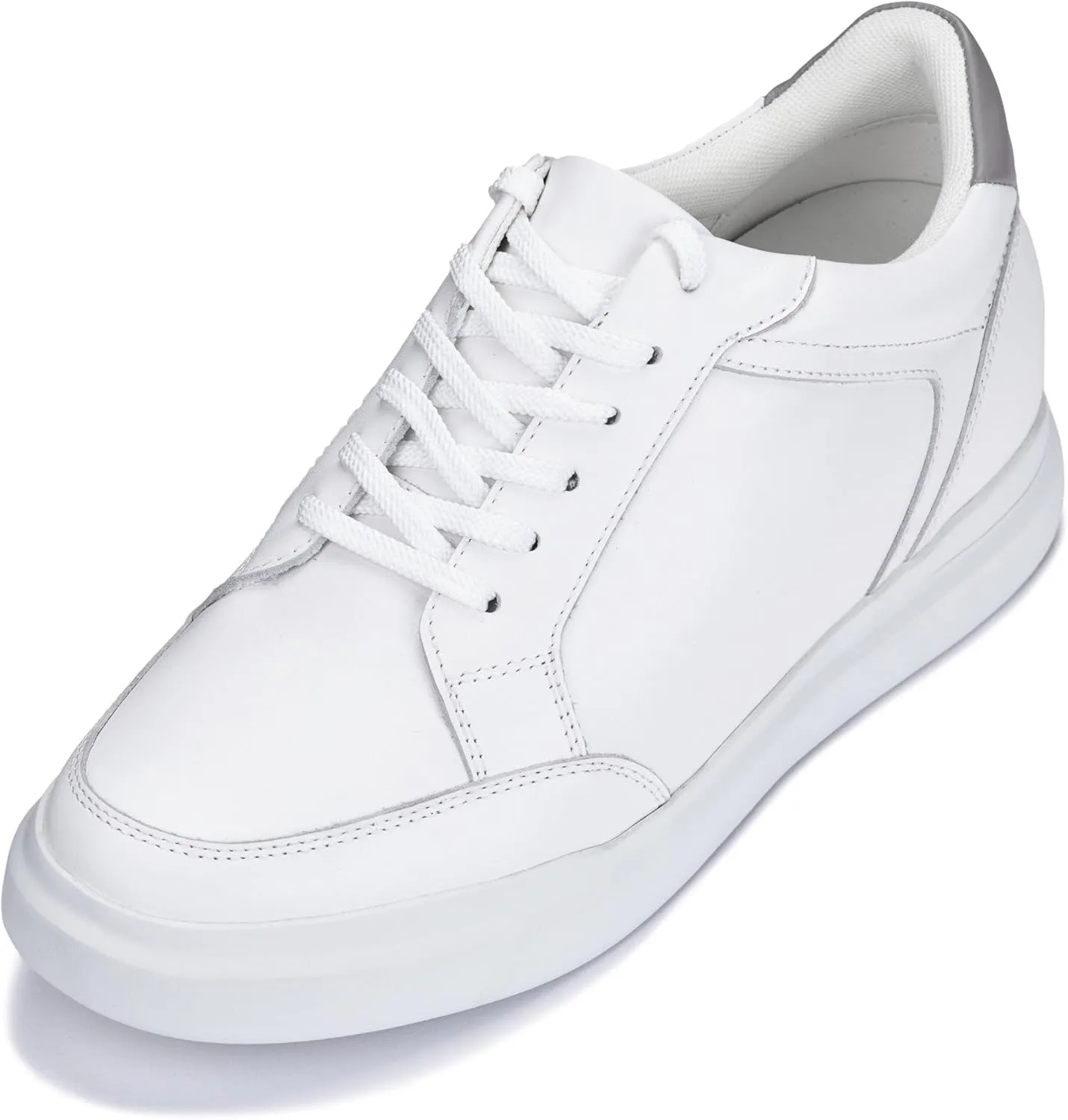 CALTO Men's Invisible Height Increasing Elevator Shoes - Lightweight Lace-up Casual Sneakers - 2.6 Inches Taller
