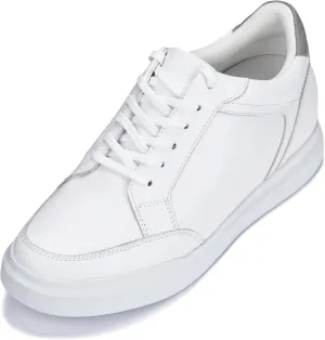 CALTO Men's Invisible Height Increasing Elevator Shoes - Lightweight Lace-up Casual Sneakers - 2.6 Inches Taller