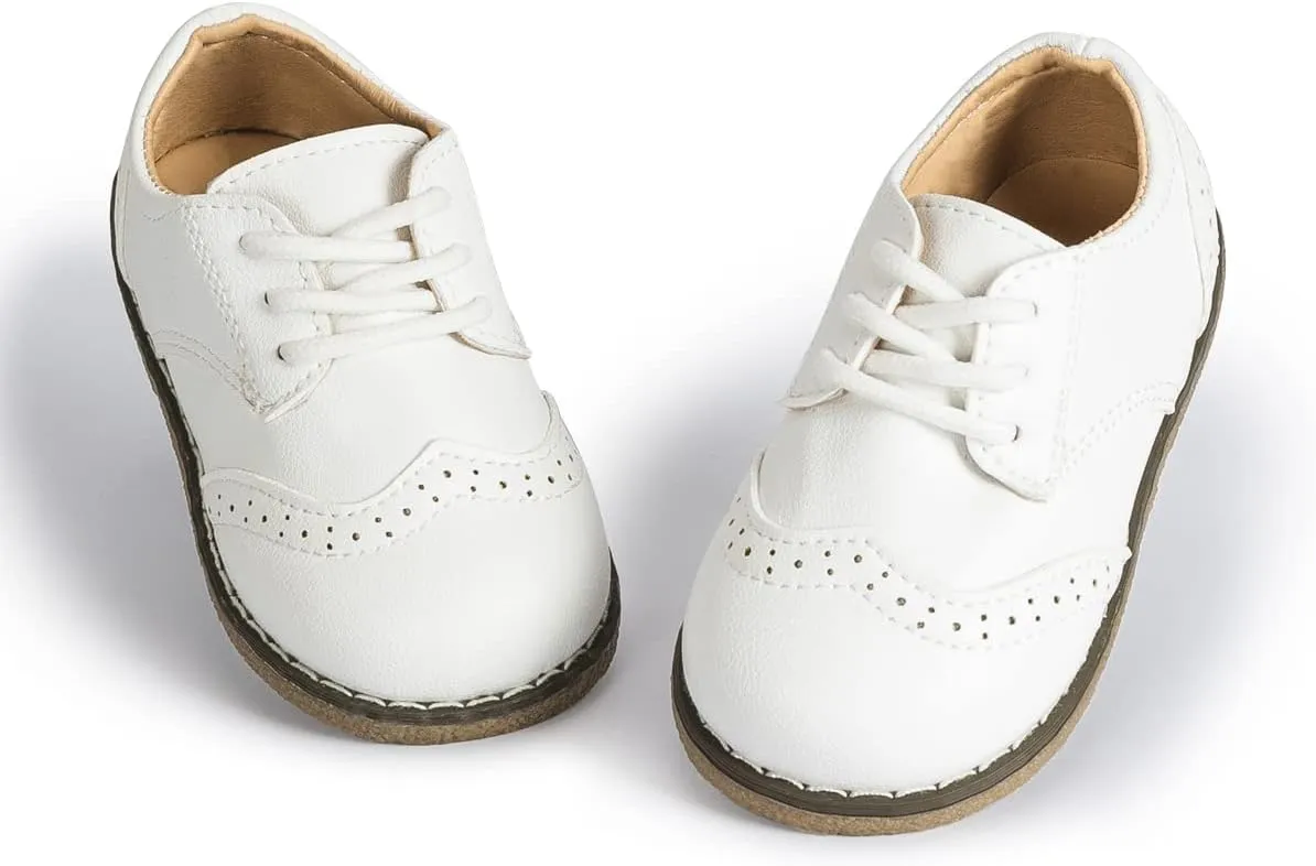 Casazoe Boys Girls Oxford Wedding Dress Shoes Classic School Uniform Flats Formal Casual Loafer for Toddler Little Kid