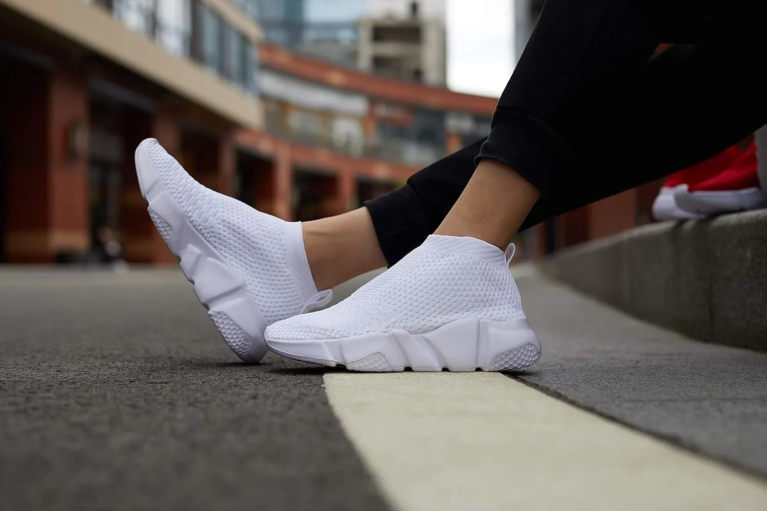 Casbeam Womens Running Shoes Ladies Slip on Tennis Walking Sneakers Lightweight Breathable Comfort Work Gym Trainers Stylish Shoes