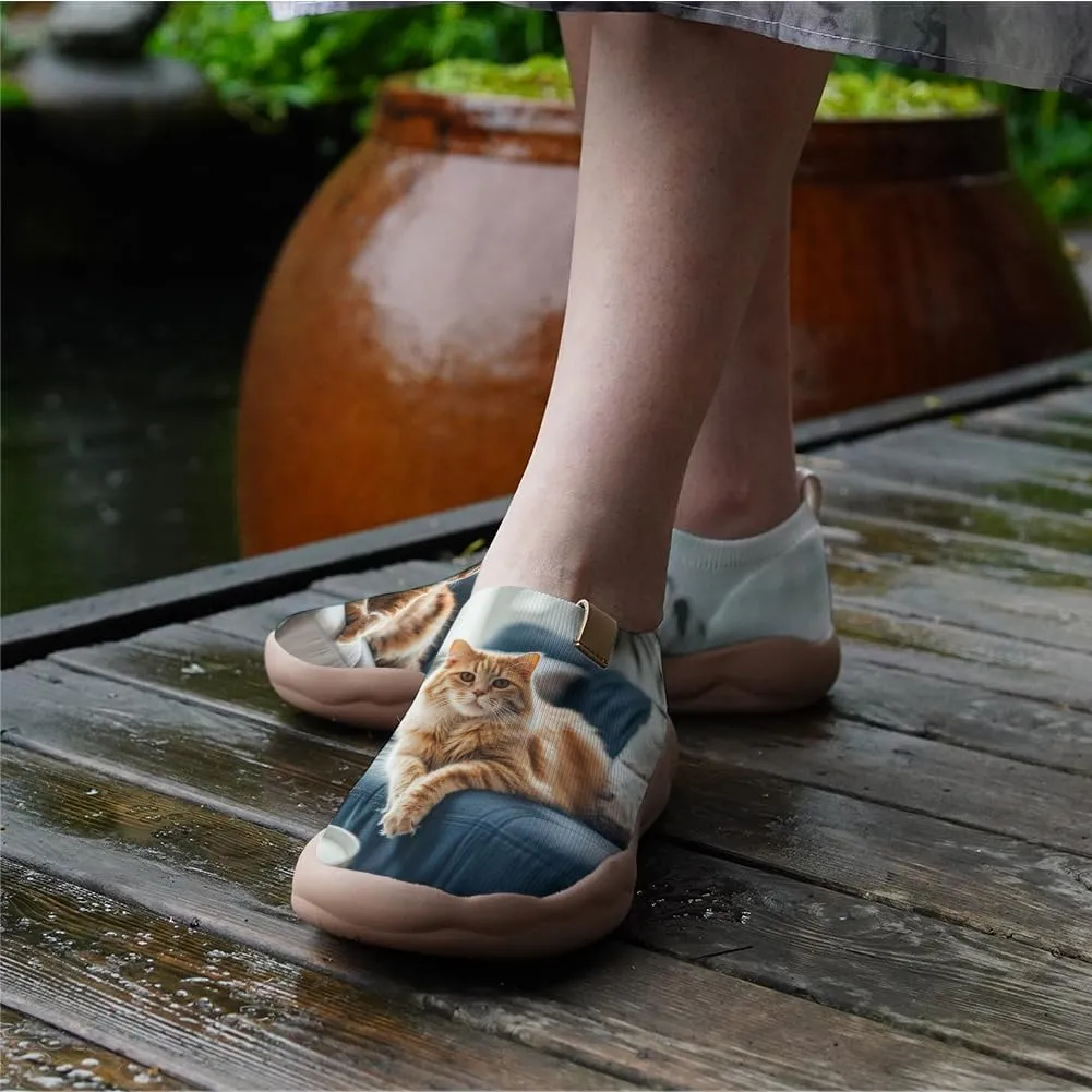 Casual Slip On Loafers for Women Art Painted Travel Shoes Lightweight Comfort Knitted Walking Sneakers