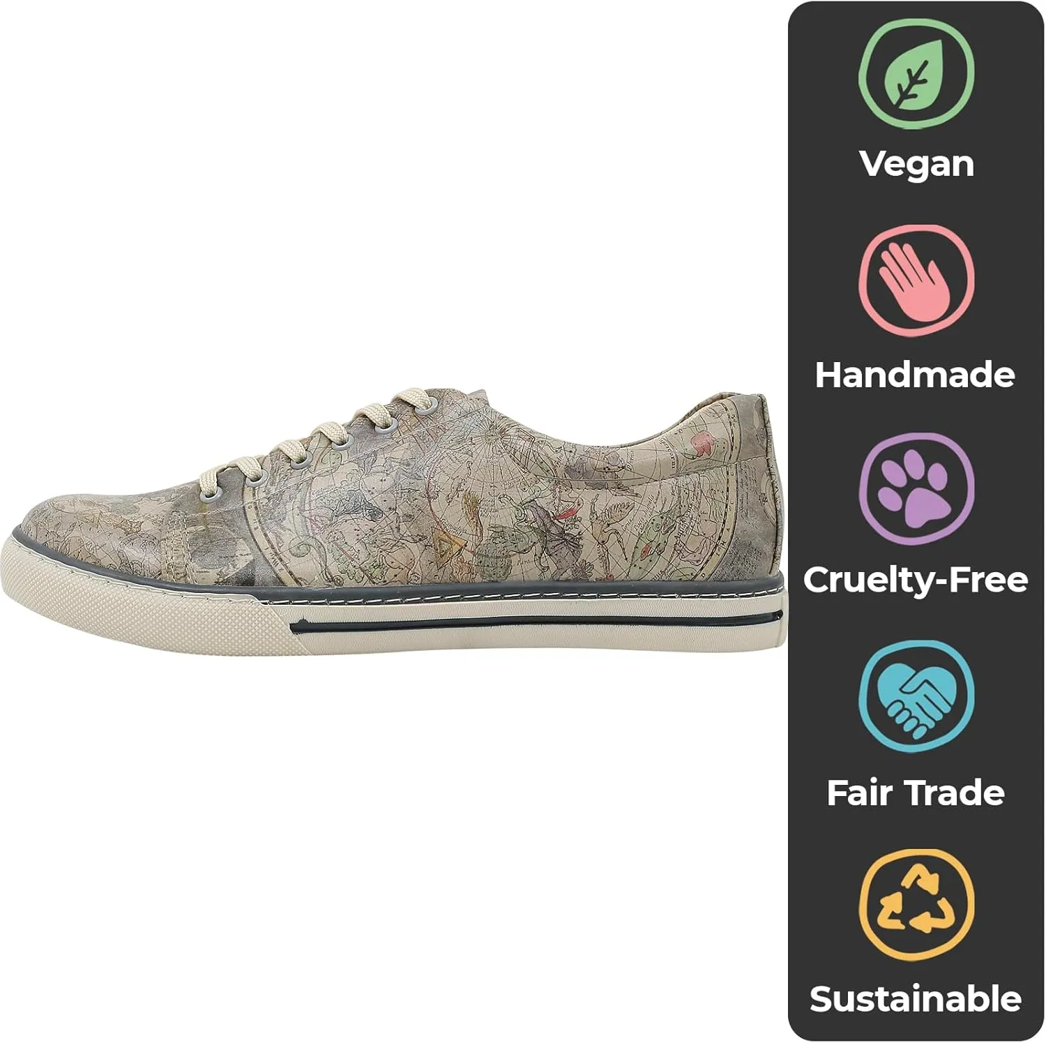 Casual Sneakers for Men - Vegan Leather and Unique Design Walking Sneakers for Men