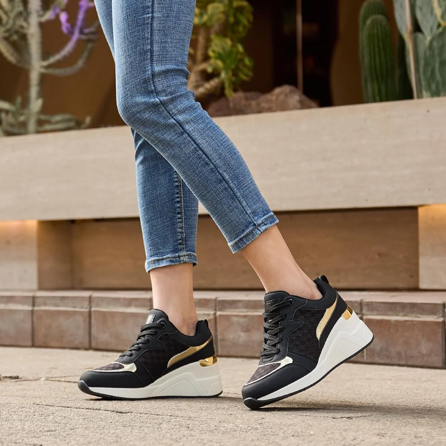 Cestfini Fashion Wedge Heeled Sneakers for Women