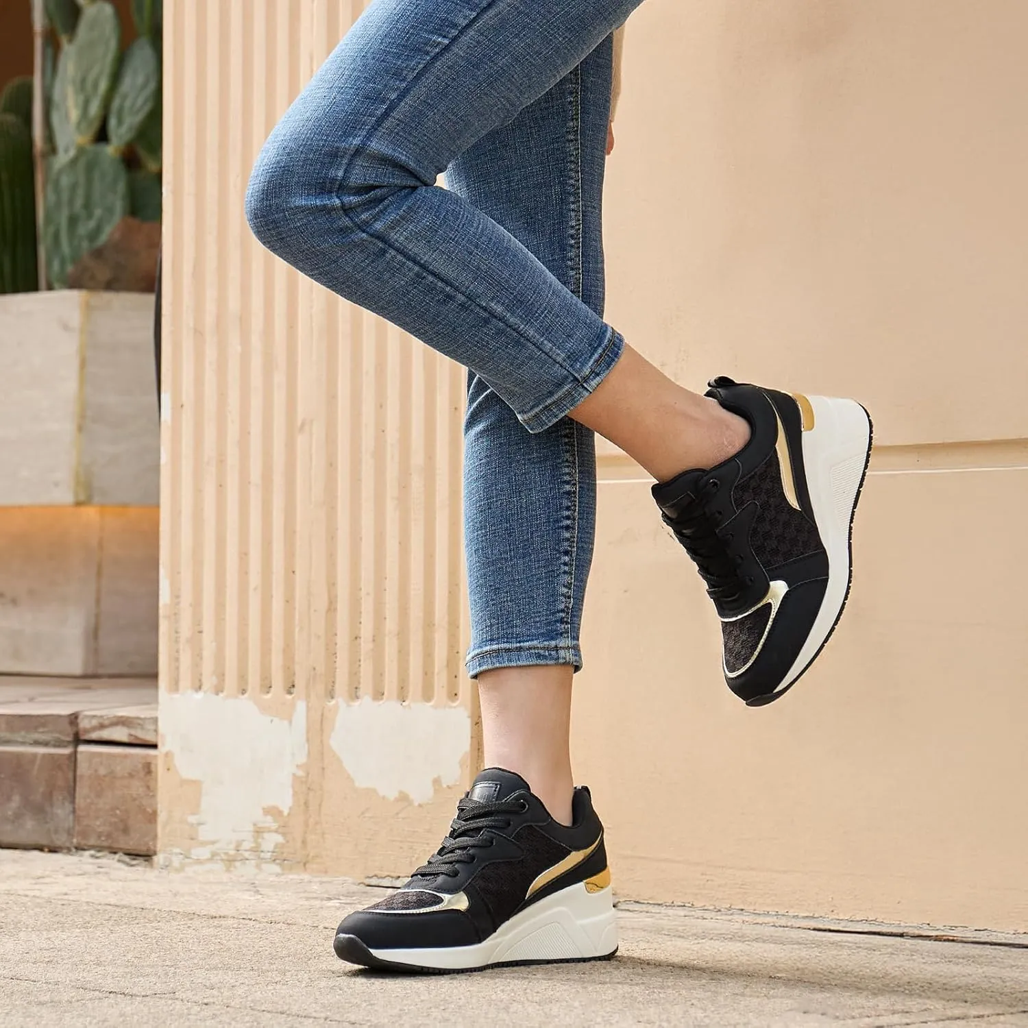Cestfini Fashion Wedge Heeled Sneakers for Women