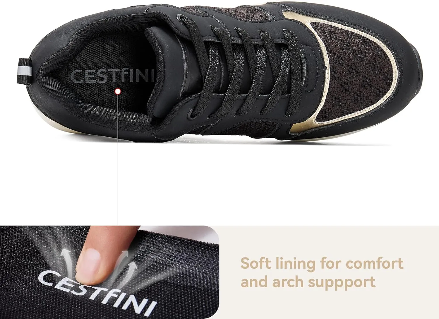 Cestfini Fashion Wedge Heeled Sneakers for Women