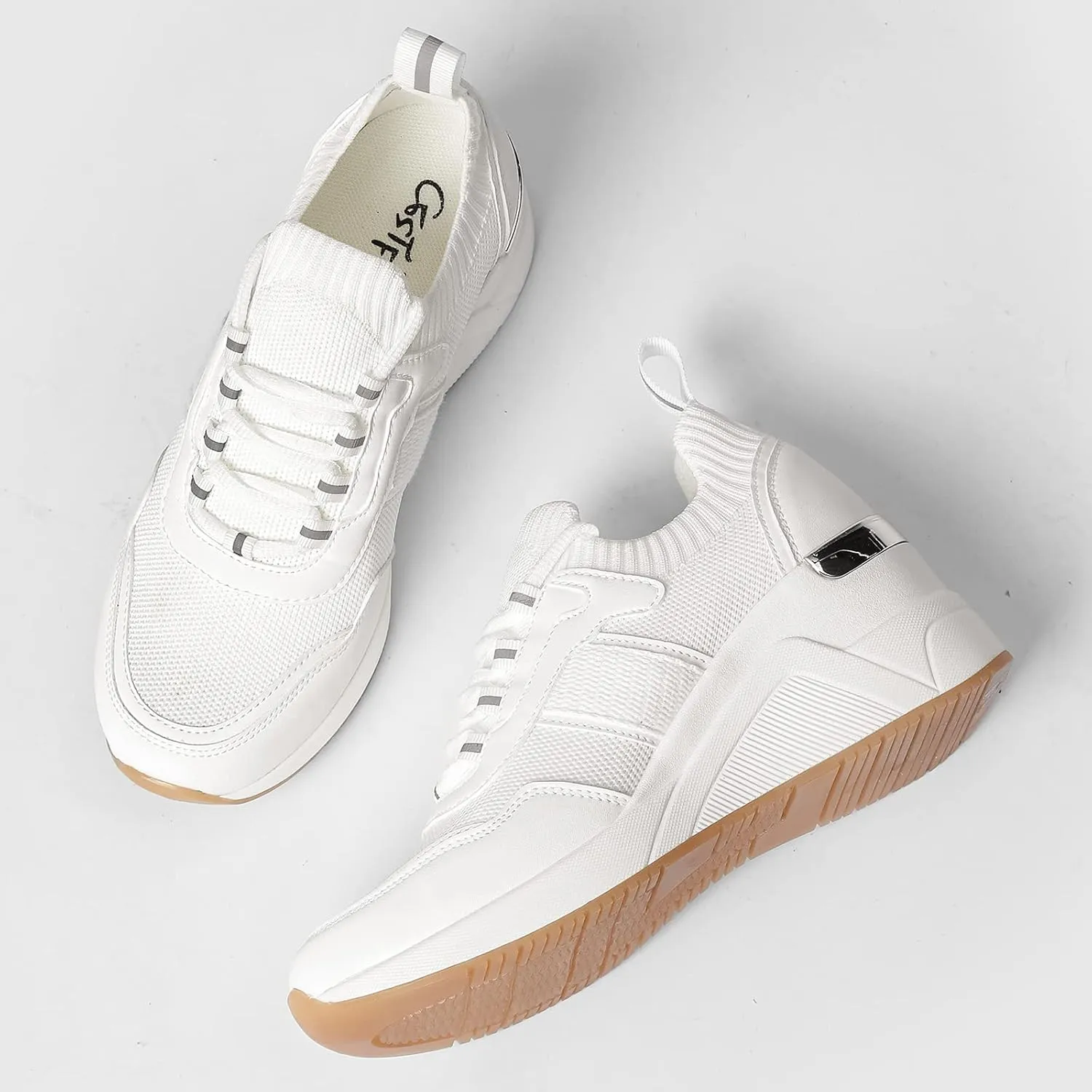 Cestfini Wedge Sneakers for Women - Wedge Tennis Shoes Non-Slip Women Fashion Sneakers