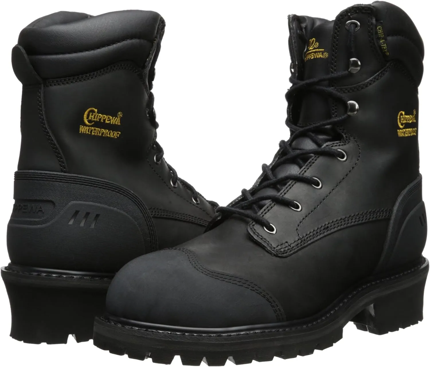 Chippewa Men's Black Oiled Waterproof Insulated Composition Rubber Toe Boot