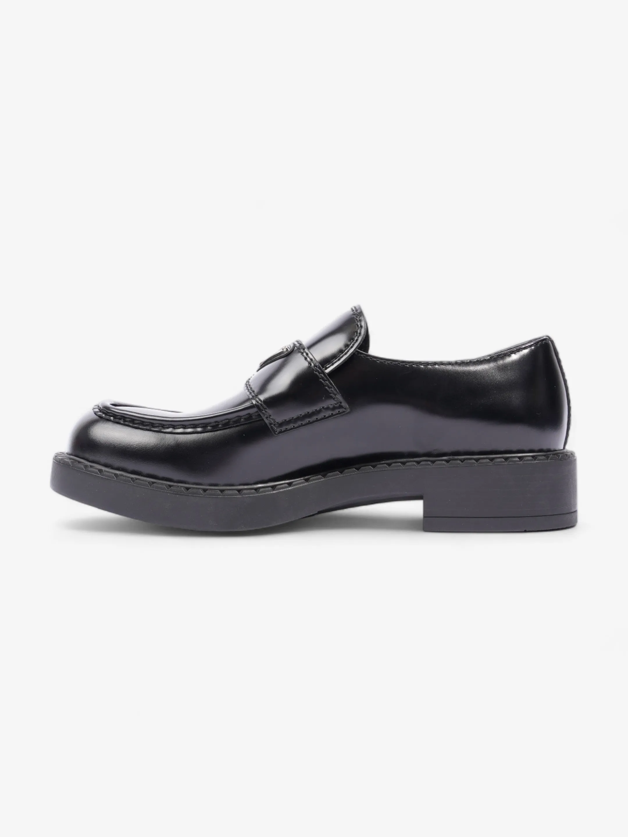 Chocolate Brushed Loafers Black Leather EU 42 UK 8