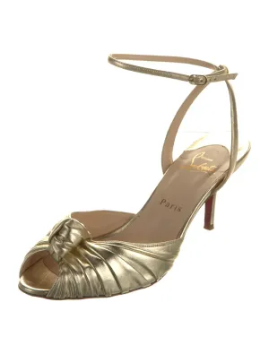 CHRISTIAN LOUBOUTIN MARCHAVEKEL 85 KNOTTED PEEP TOE SANDALS