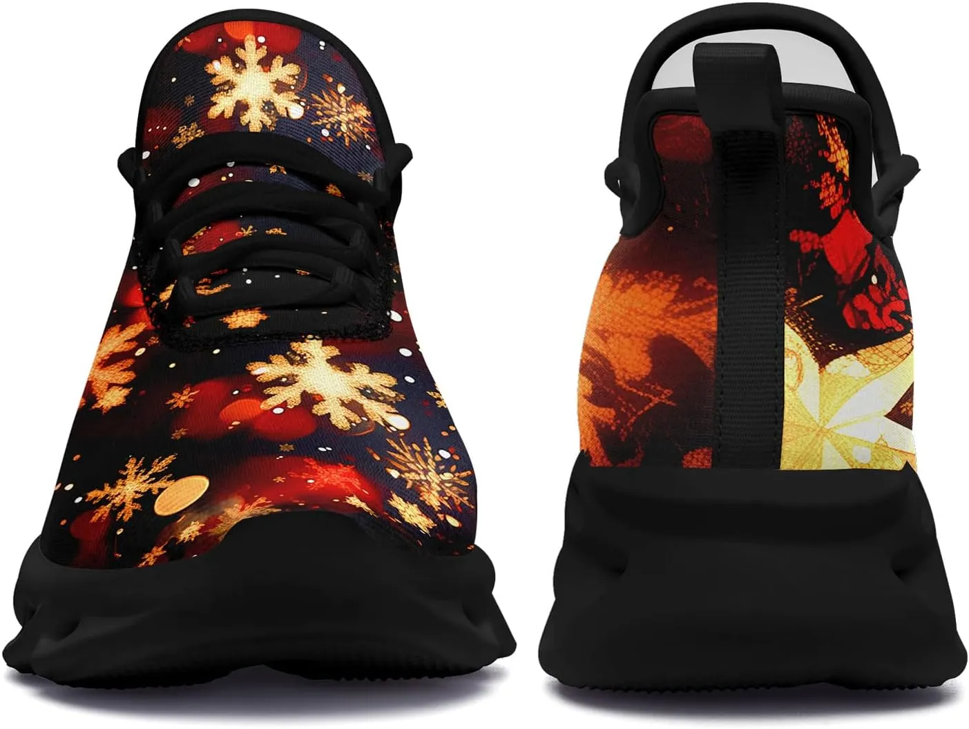 Christmas Running Shoes for Men Women – Holiday Festive Design, Comfortable Lightweight Tennis Shoes Mesh Walking Sneaker
