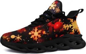 Christmas Running Shoes for Men Women – Holiday Festive Design, Comfortable Lightweight Tennis Shoes Mesh Walking Sneaker