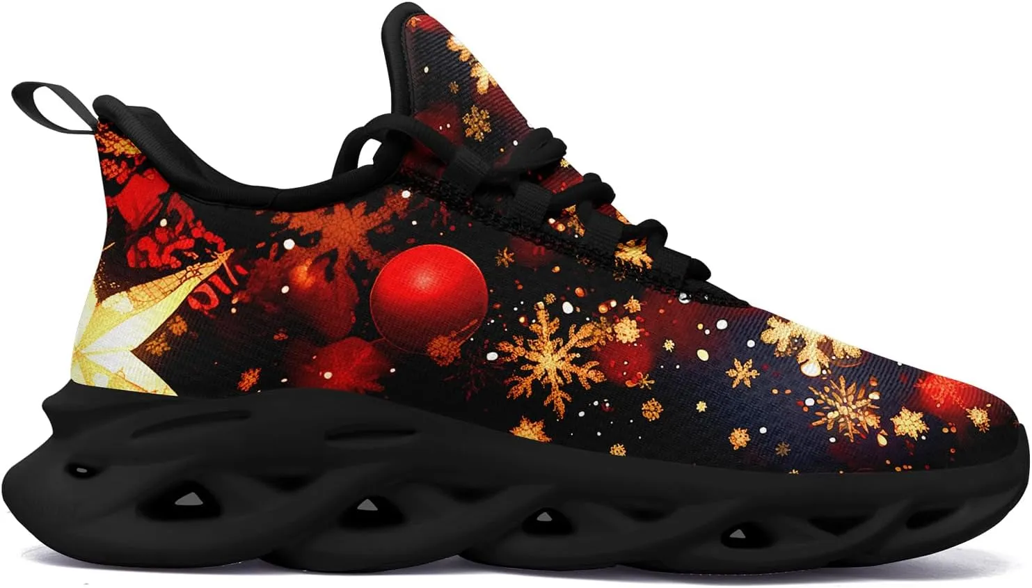 Christmas Running Shoes for Men Women – Holiday Festive Design, Comfortable Lightweight Tennis Shoes Mesh Walking Sneaker