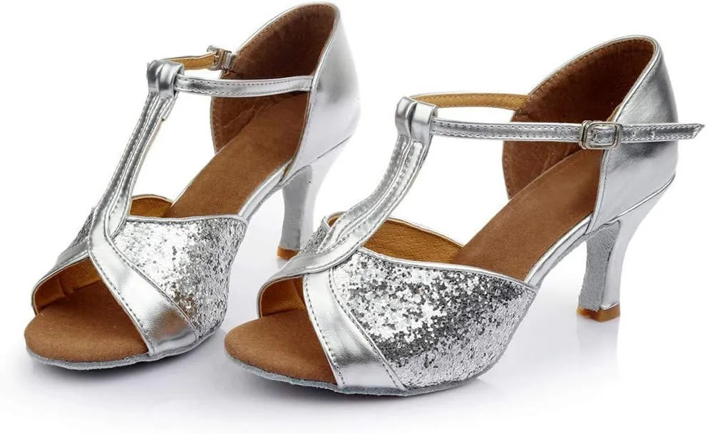 Chunky Heel Sandals for Women Open Toe Strappy Ankle Strap Square Toe Comfortable Shoes
