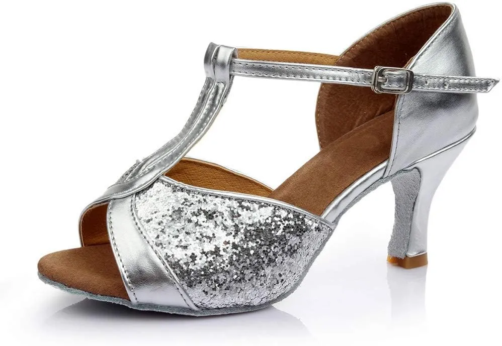 Chunky Heel Sandals for Women Open Toe Strappy Ankle Strap Square Toe Comfortable Shoes