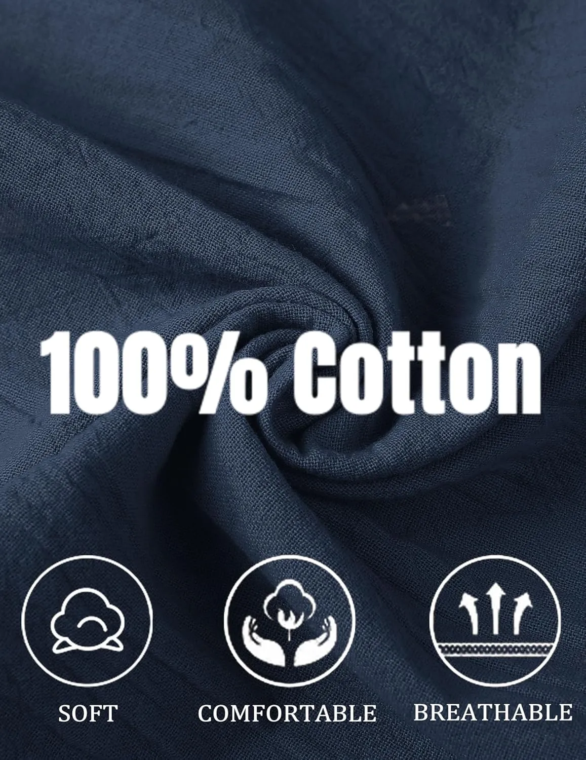 COOFANDY Men's Cotton Linen Pants Casual Harem Pants Elastic Waist Beach Boho Yoga Trousers