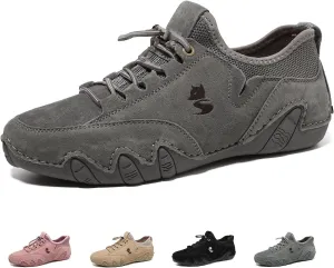 Cubicbee Women's Italian Handmade Suede Low Boots Outdoor Trail Shoes for Hiking & Walking Breathable Mesh Non-Slip Lightweight Casual Sneakers Quick Laces Outdoors Sneakers