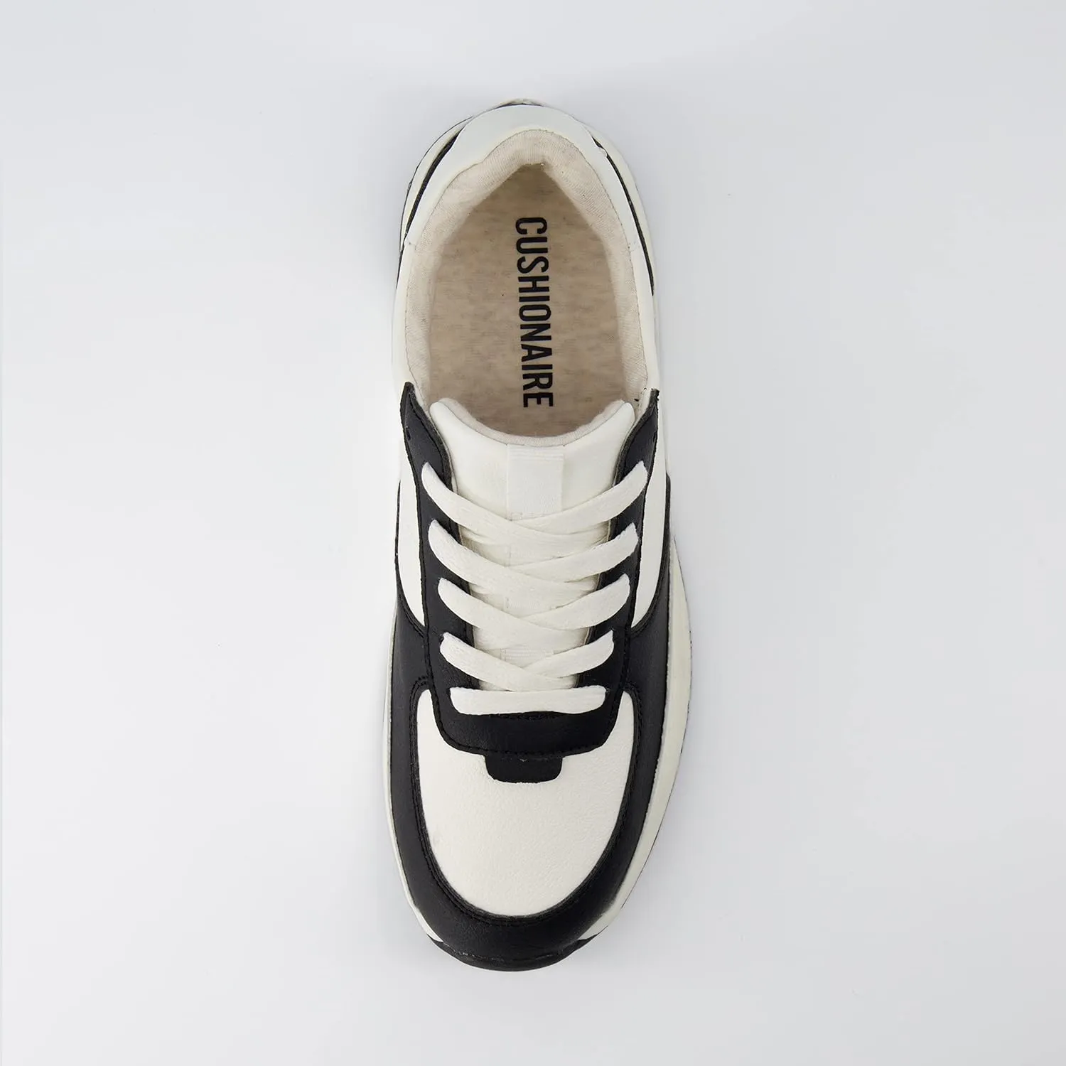 CUSHIONAIRE Women's Score lace up Sneaker  Comfort Foam, Wide Widths Available