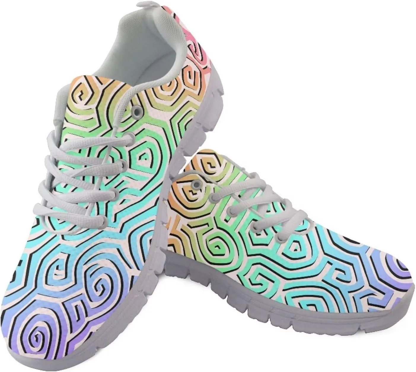 Cushioned Athletic Sneakers Low Top Casual Shoes for Men Lightweight Comfortable Non Slip Shoes for Workout US 5-14 White Sole