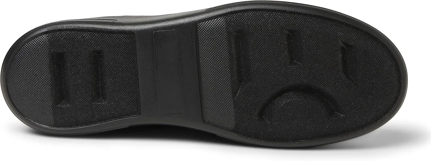 Dearfoams Women's Original Comfort Outside Zip & Lace Bootie with Faux Fur Detail Platform
