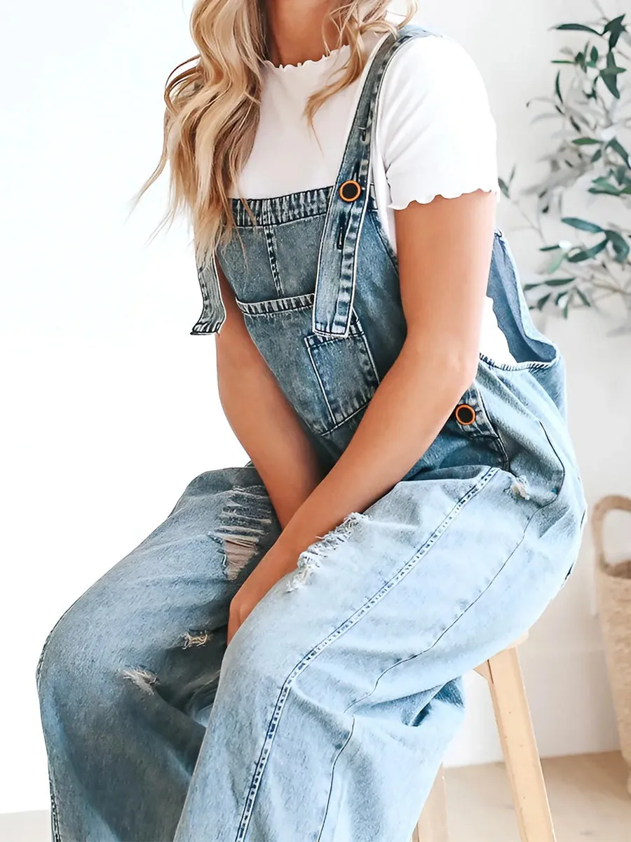 Denim Latzhose | Lässiger Look | Bequeme Passform