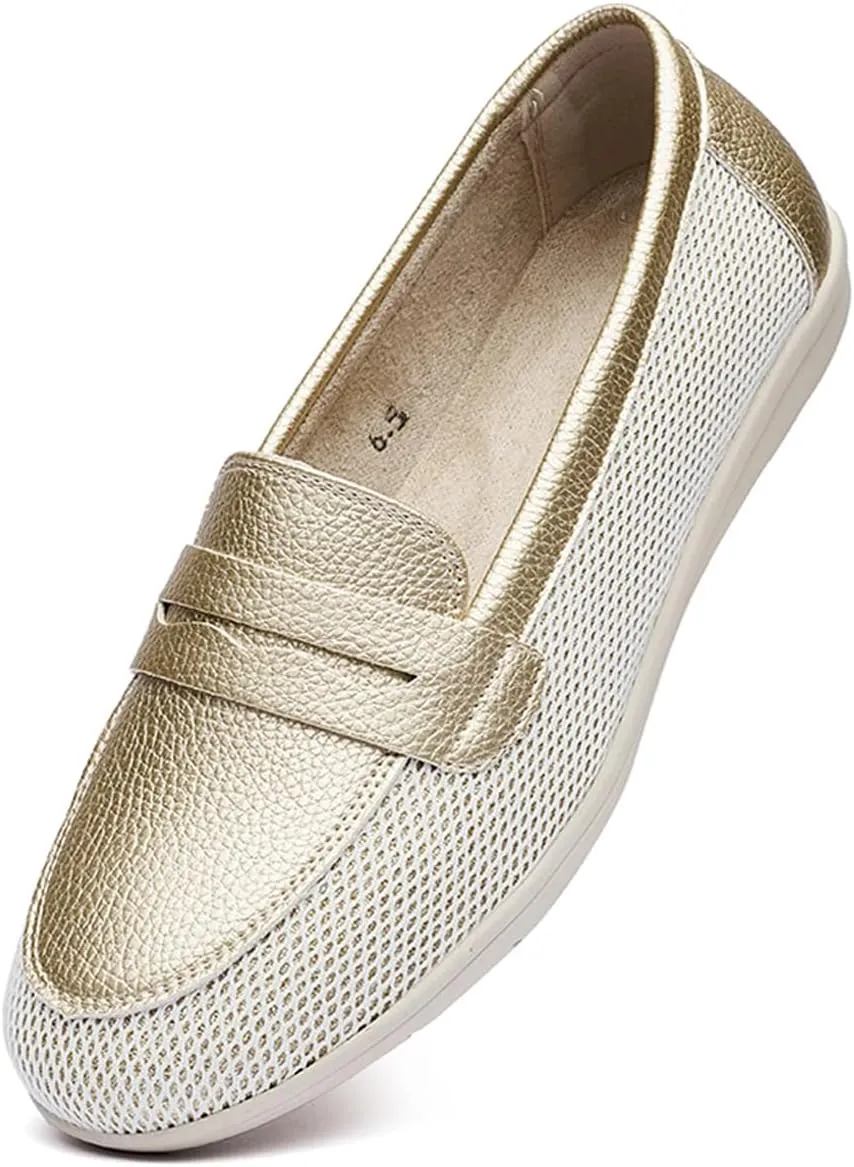 DeYashopin Women's Flats Shoes Non-Slip Ballet Shoes for Dressy Occasions,Walking and Driving Lightweight & Flexible for Comfort