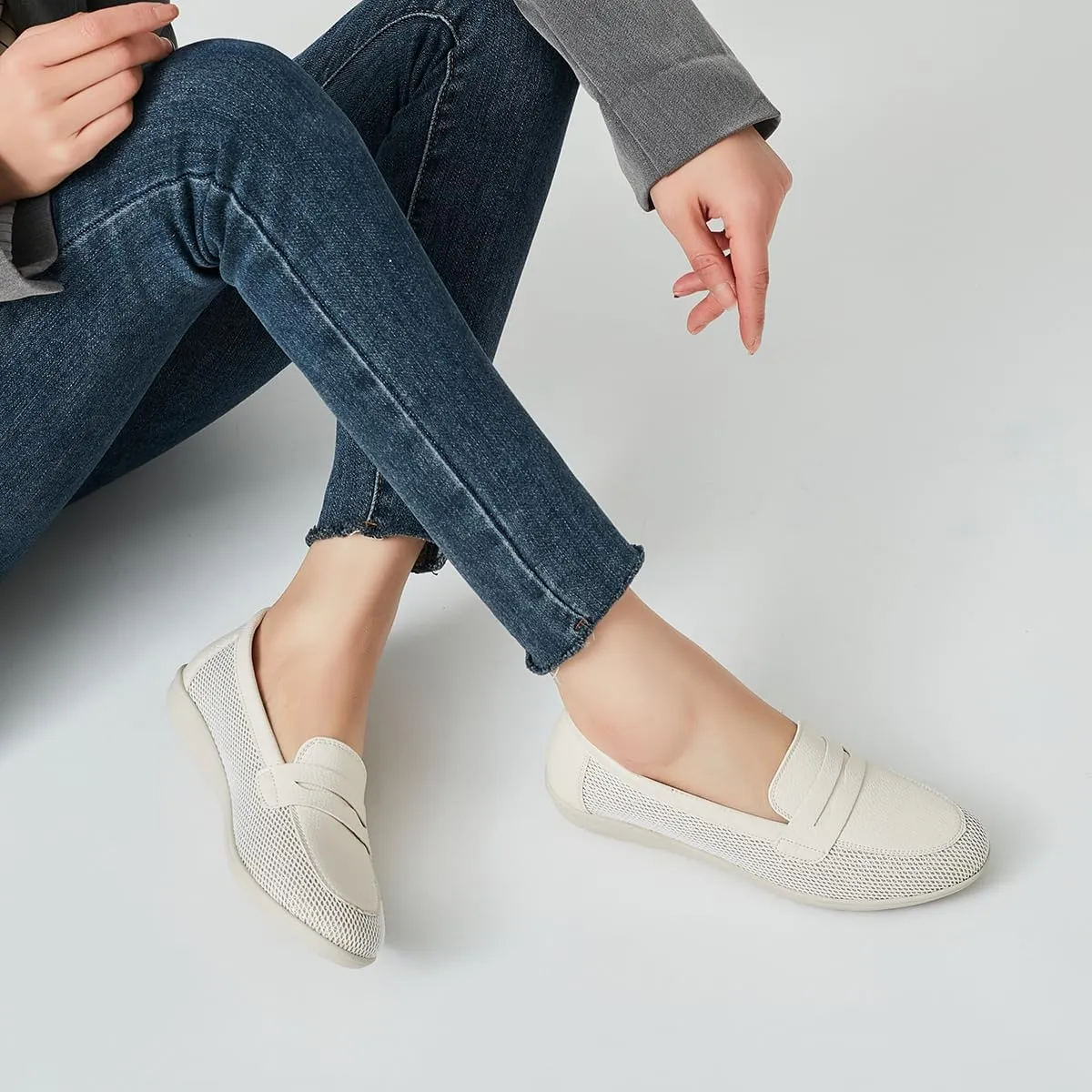 DeYashopin Women's Flats Shoes Non-Slip Ballet Shoes for Dressy Occasions,Walking and Driving Lightweight & Flexible for Comfort