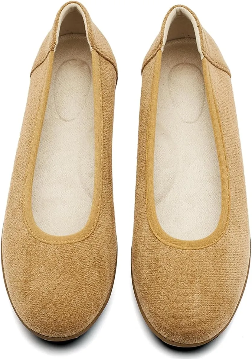DeYashopin Women's Flats Shoes Non-Slip Ballet Shoes for Dressy Occasions,Walking and Driving Lightweight & Flexible for Comfort