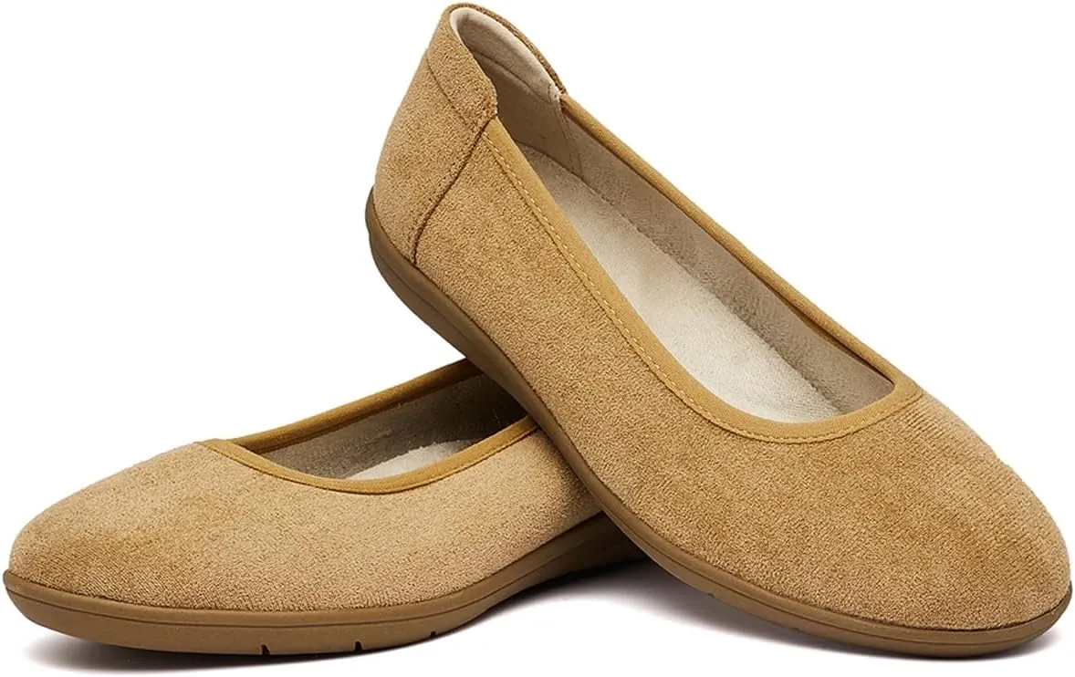 DeYashopin Women's Flats Shoes Non-Slip Ballet Shoes for Dressy Occasions,Walking and Driving Lightweight & Flexible for Comfort