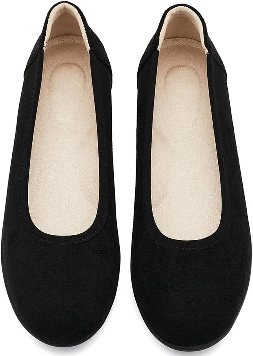DeYashopin Women's Flats Shoes Non-Slip Ballet Shoes for Dressy Occasions,Walking and Driving Lightweight & Flexible for Comfort