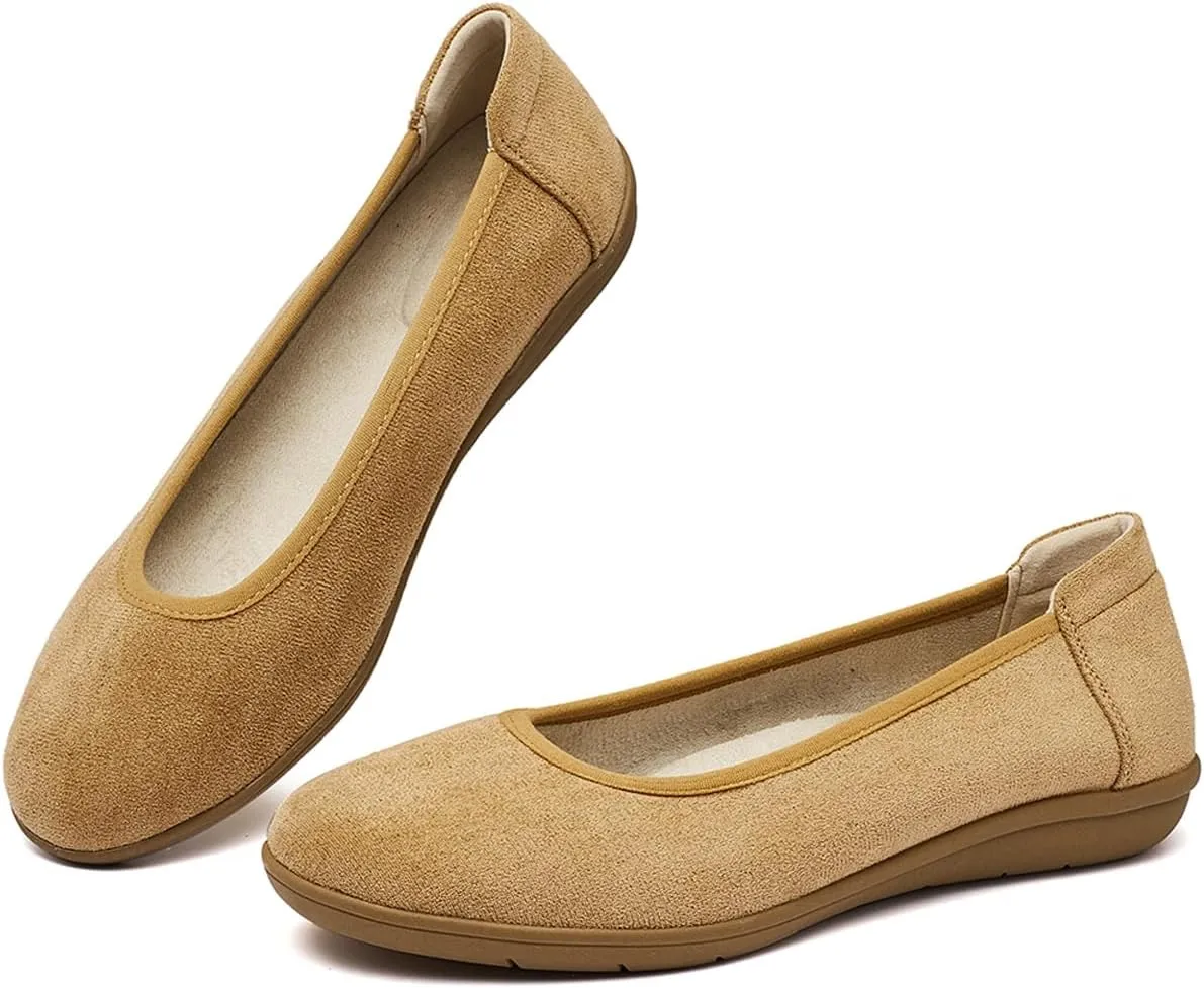 DeYashopin Women's Flats Shoes Non-Slip Ballet Shoes for Dressy Occasions,Walking and Driving Lightweight & Flexible for Comfort