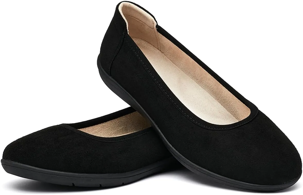 DeYashopin Women's Flats Shoes Non-Slip Ballet Shoes for Dressy Occasions,Walking and Driving Lightweight & Flexible for Comfort