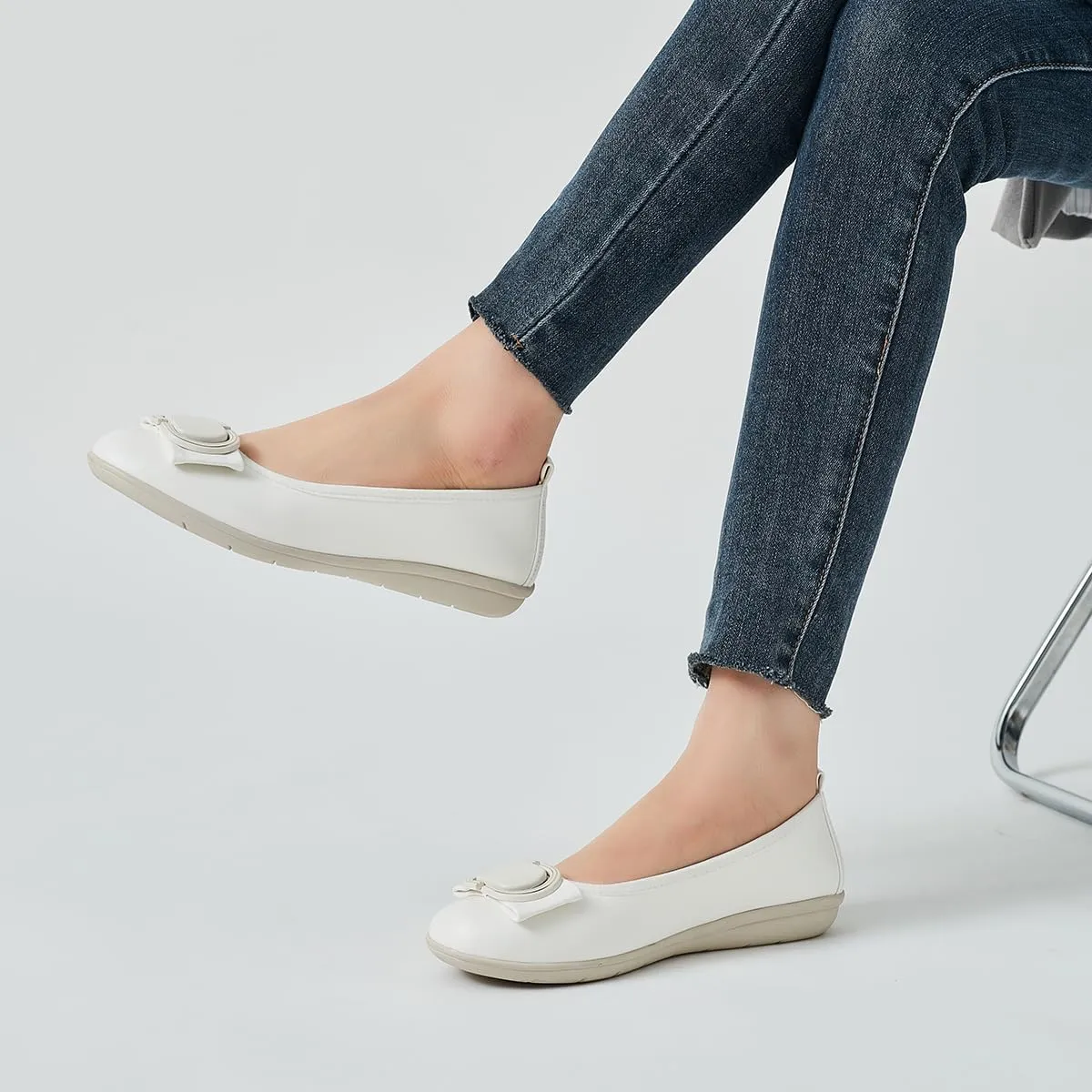 DeYashopin Women's Flats Shoes Non-Slip Ballet Shoes for Dressy Occasions,Walking and Driving Lightweight & Flexible for Comfort