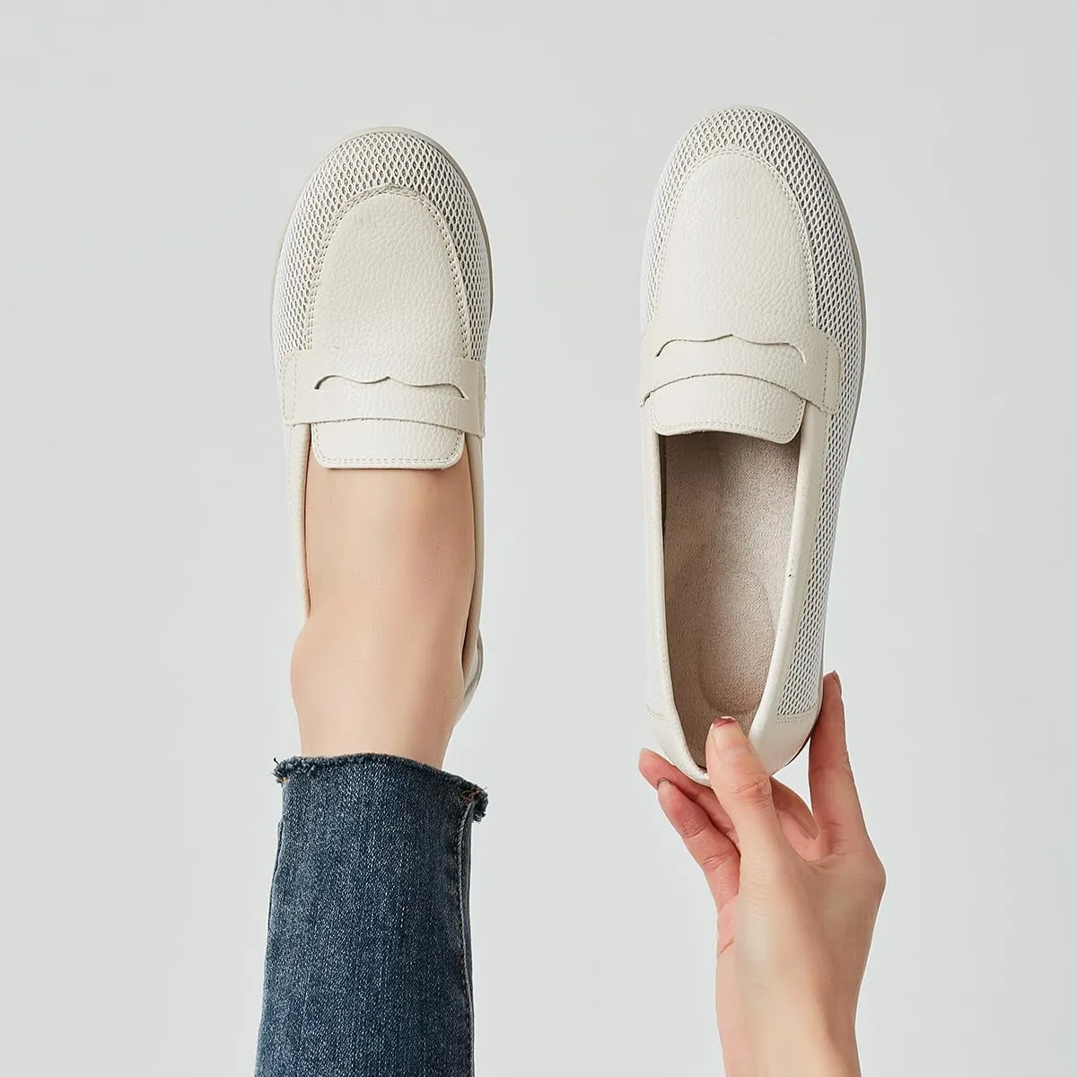 DeYashopin Women's Flats Shoes Non-Slip Ballet Shoes for Dressy Occasions,Walking and Driving Lightweight & Flexible for Comfort