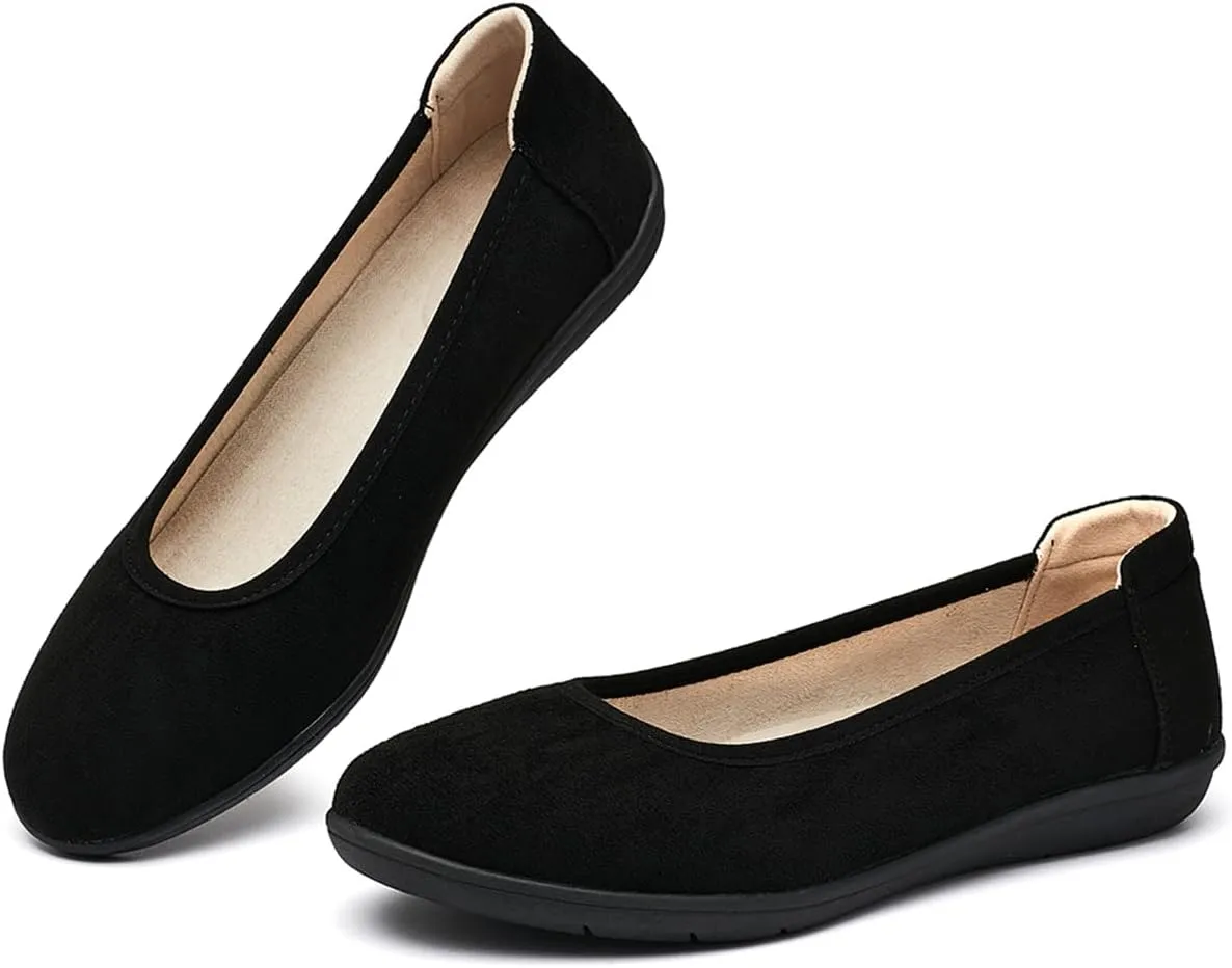 DeYashopin Women's Flats Shoes Non-Slip Ballet Shoes for Dressy Occasions,Walking and Driving Lightweight & Flexible for Comfort