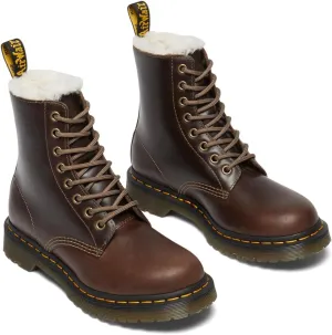 Dr. Martens Women's 1460 Serena Faux Fur Lined Lace-up Boots Combat