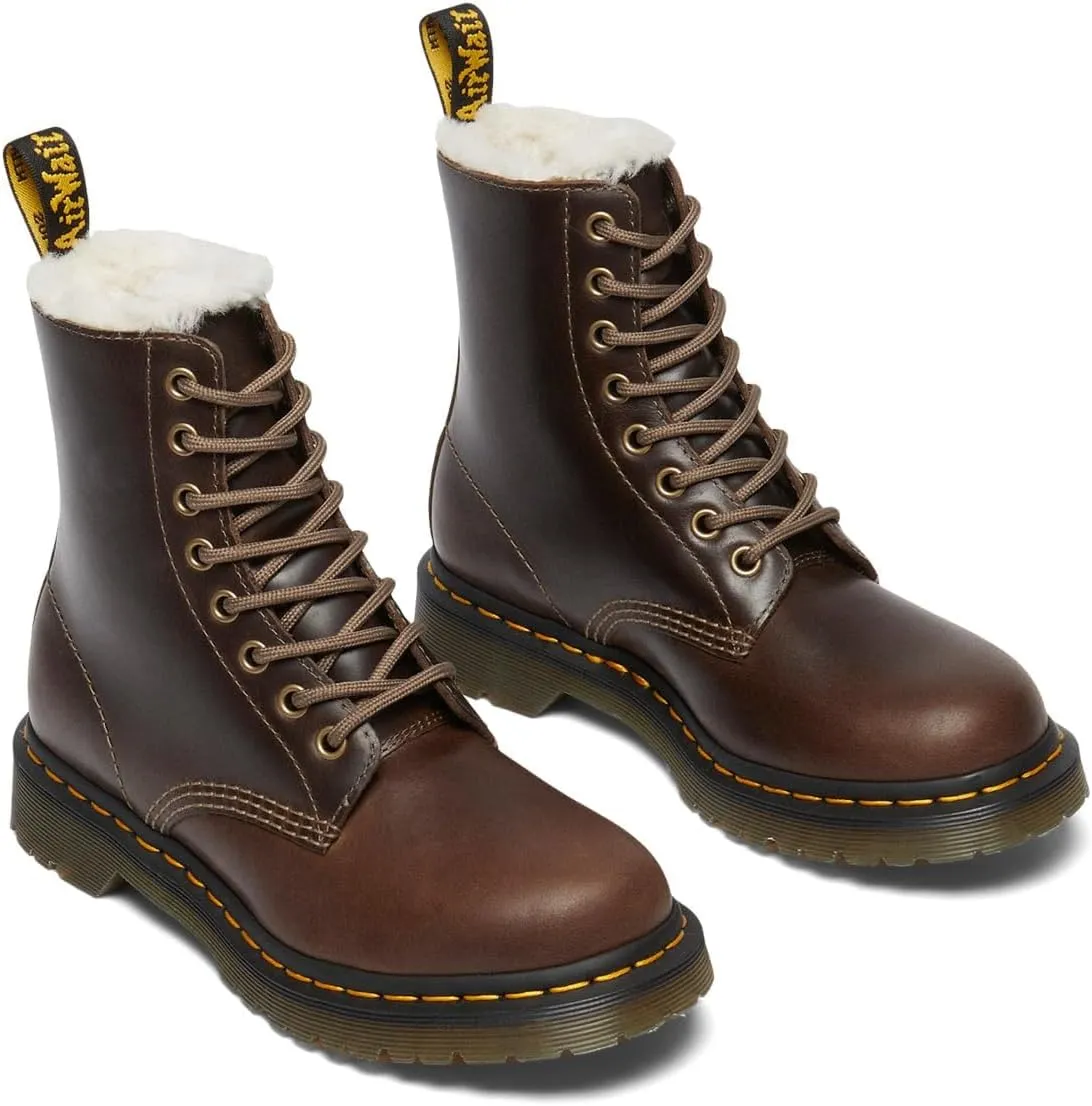 Dr. Martens Women's 1460 Serena Faux Fur Lined Lace-up Boots Combat