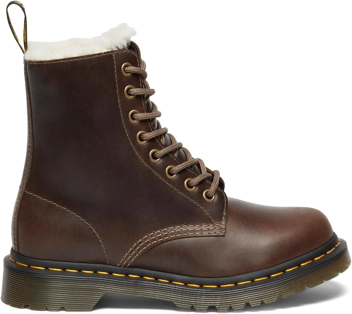 Dr. Martens Women's 1460 Serena Faux Fur Lined Lace-up Boots Combat